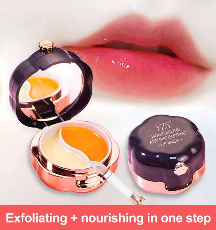Moisturizing color changing dual-color lip mask