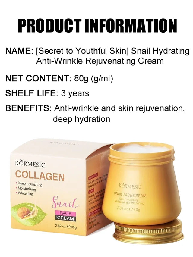 Snail Hydrating Anti-Wrinkle and Rejuvenating Cream🔥Buy 2 Get 1 Free🔥