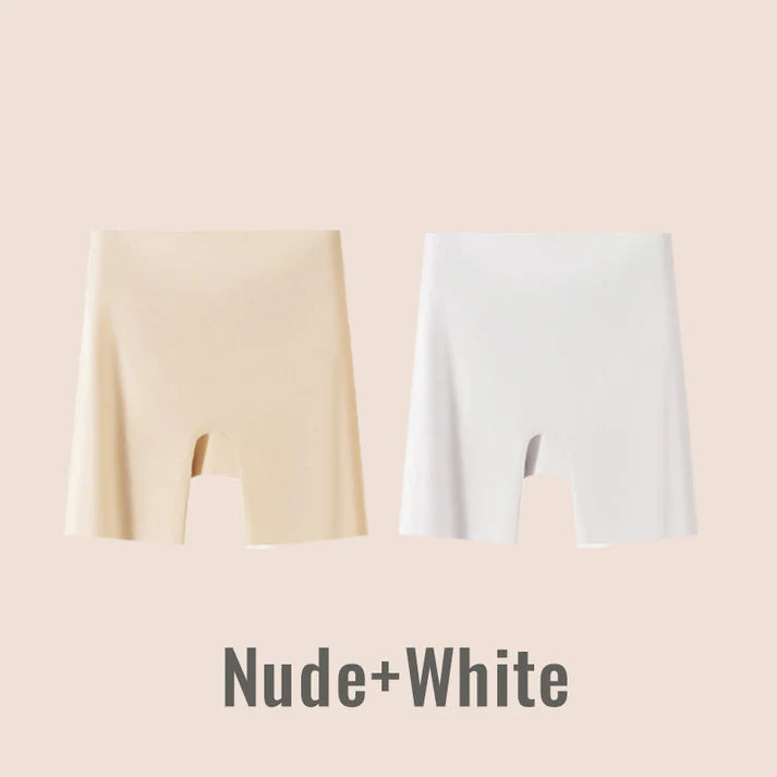 Women High-waist Ice Silk Underwear with Tummy-control Hip-lifting