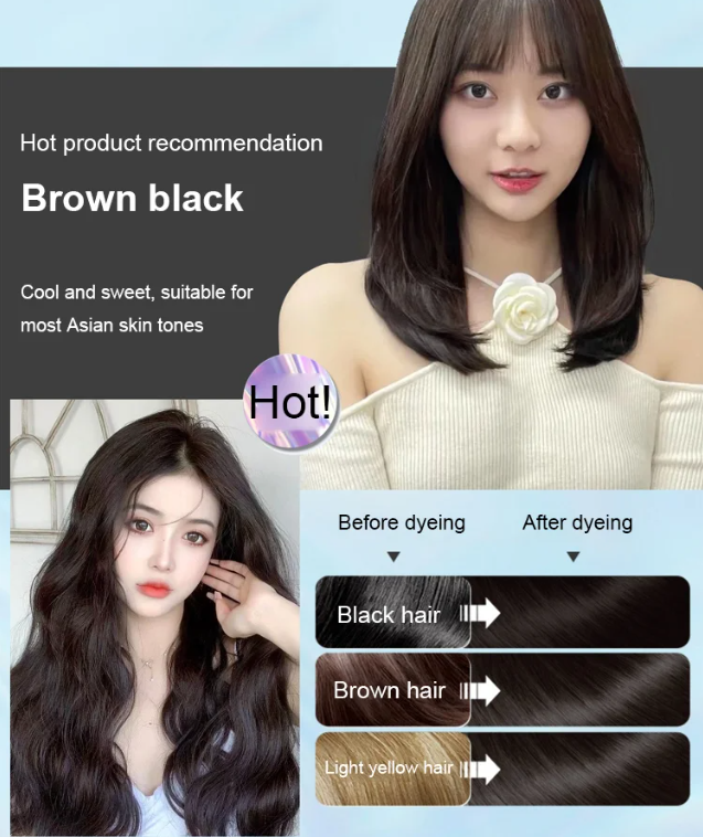 Natural plant extract bubble hair dye