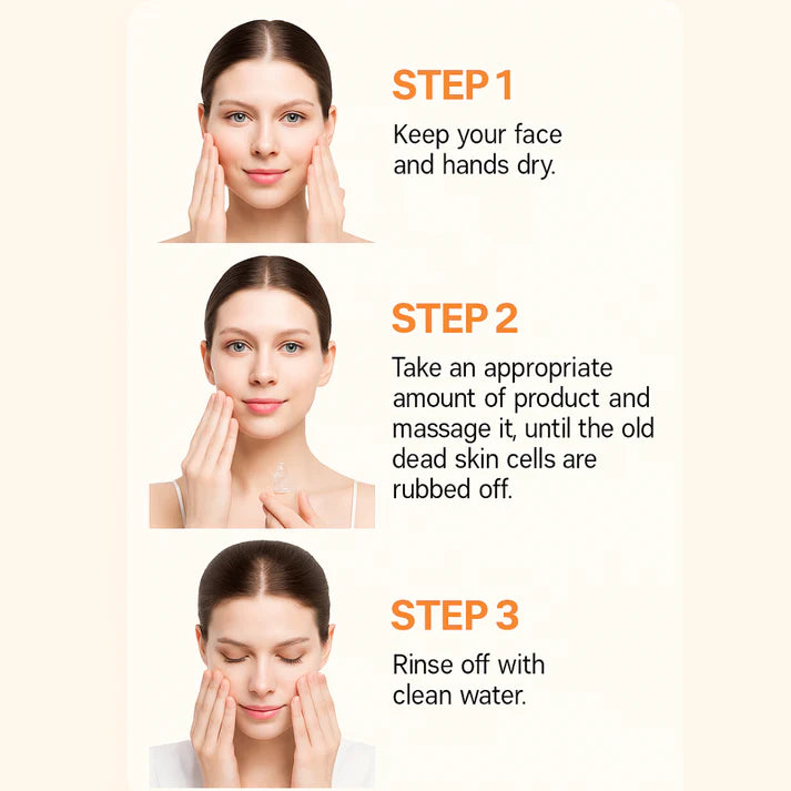 Orange Exfoliating Gel Facial Cleansing Whole Body Scrub Dead Skin Custard