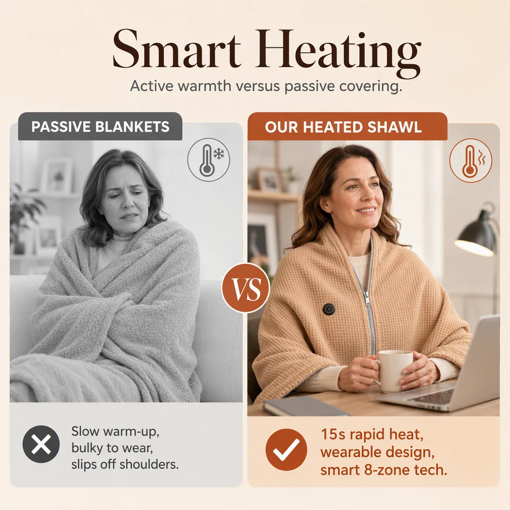 🎄Christmas Sale - 50% Free Shipping❄️Stay Warm AllOFF!Winter - Portable ElectricHeated Blanket Shawl🧣