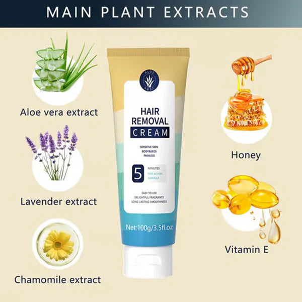 ❤️Limited Sale 50% OFF🔥Painless Full Body Hair Removal Cream for Men & Women– Skin-friendly for all areas🌿