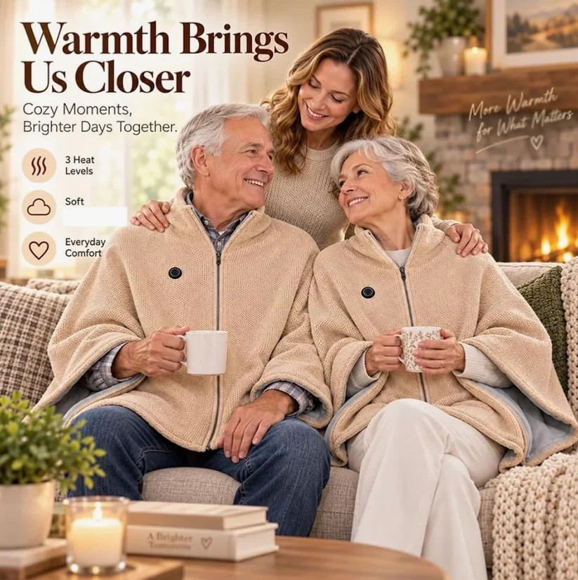 🎄Christmas Sale - 50% Free Shipping❄️Stay Warm AllOFF!Winter - Portable ElectricHeated Blanket Shawl🧣