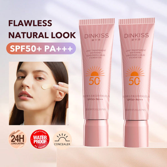 Achieves Korean flawless glass skin!Whitening Sunscreen Foundation