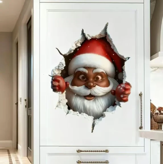 🎄❄️ Christmas Early-Bird Special – 50% Off!! 🎅 “Santa’s Surprise” 3D Wall Decal