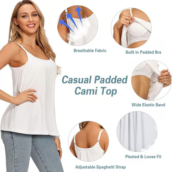 🏆LAST DAY SALE 49% OFF - Loose-fitting Tank Top With Built-in Bra