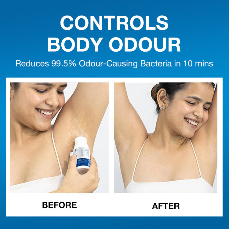 Underarm antiperspirant roll