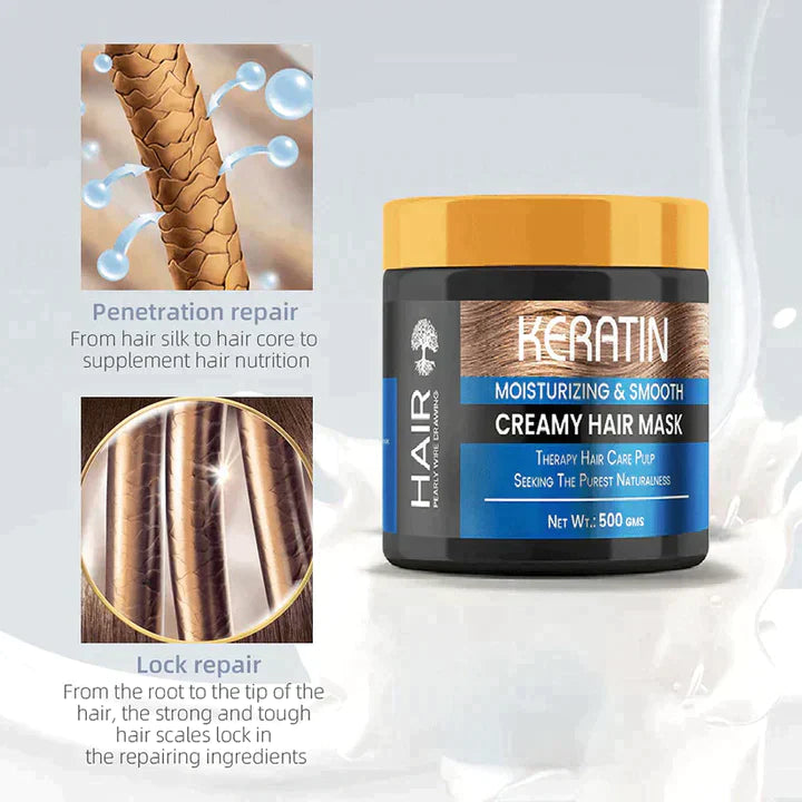 KERATIN CREAM HAIR MASK FOR DAMAGED FRIZZY HAIRS (GIRLS/BOYS) BUY 1 GET 1 FREE
