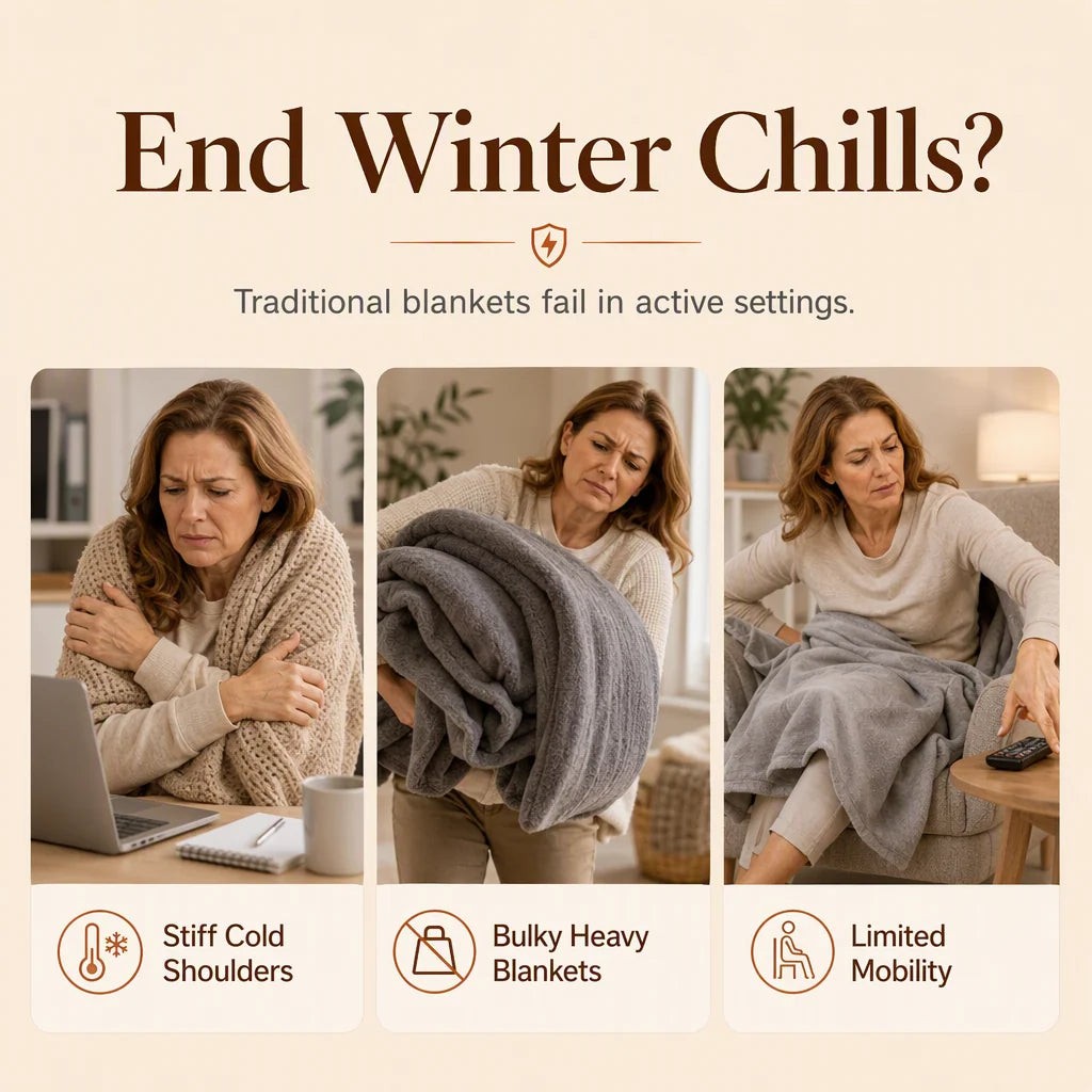🎄Christmas Sale - 50% Free Shipping❄️Stay Warm AllOFF!Winter - Portable ElectricHeated Blanket Shawl🧣