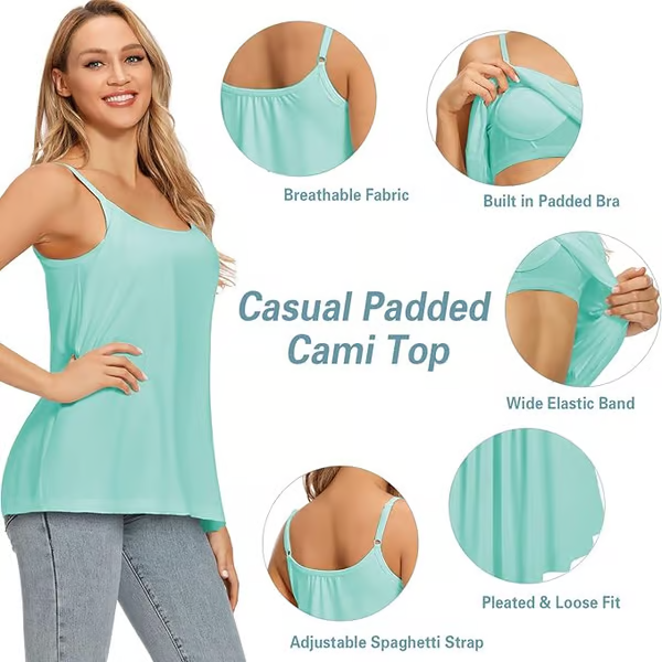 🏆LAST DAY SALE 49% OFF - Loose-fitting Tank Top With Built-in Bra