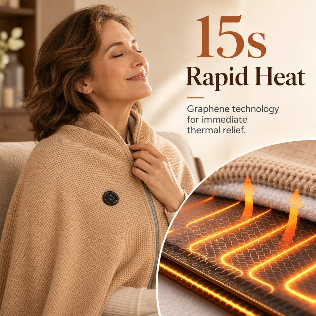 🎄Christmas Sale - 50% Free Shipping❄️Stay Warm AllOFF!Winter - Portable ElectricHeated Blanket Shawl🧣