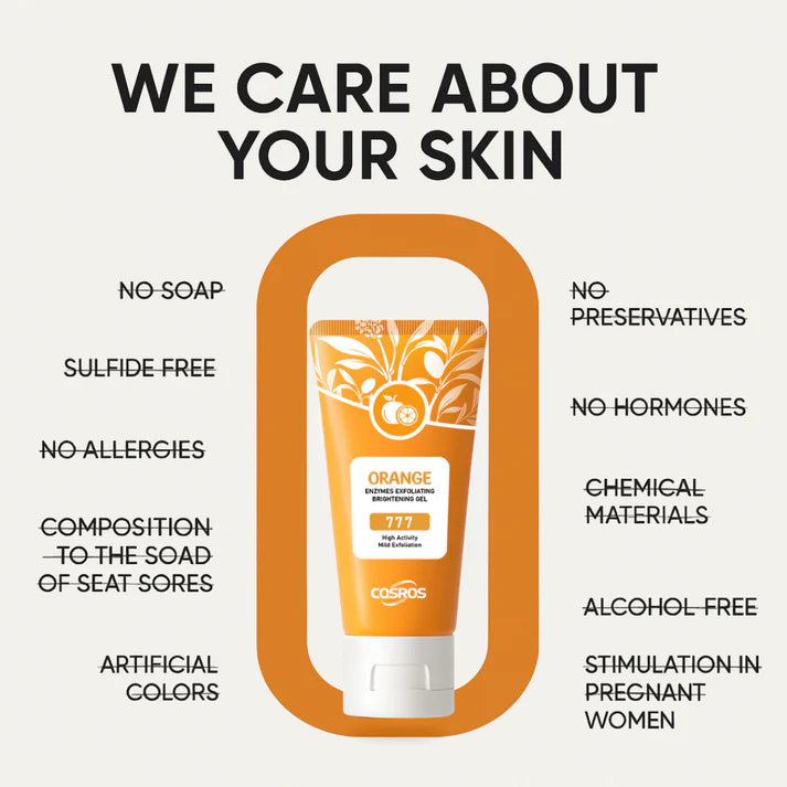 Orange Exfoliating Gel Facial Cleansing Whole Body Scrub Dead Skin Custard