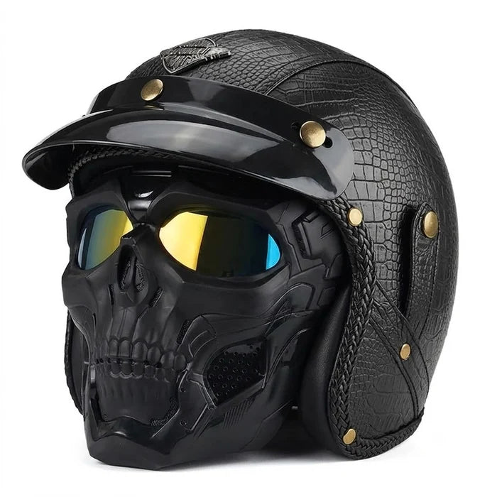 Retro jet motorcycle 3/4 riding helmet-I146