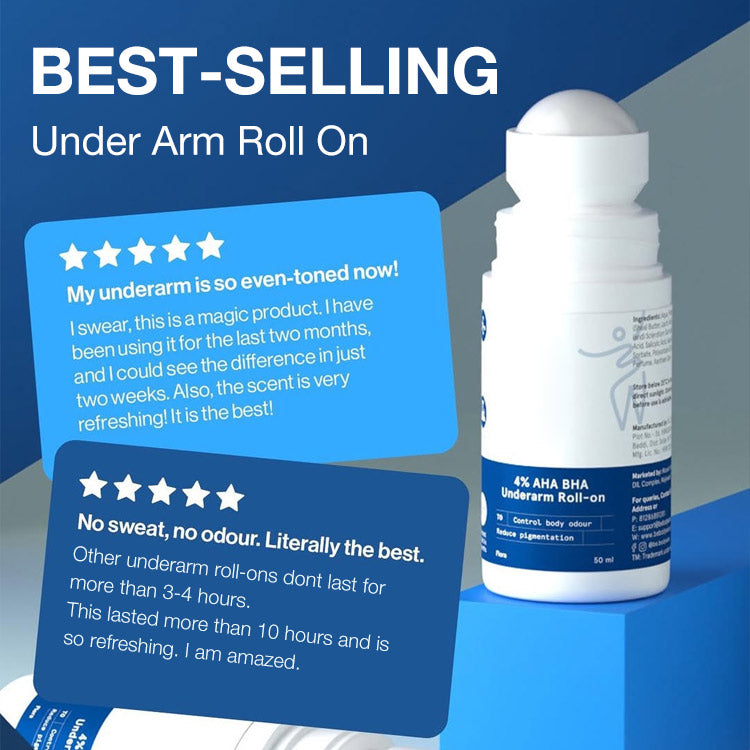 Underarm antiperspirant roll