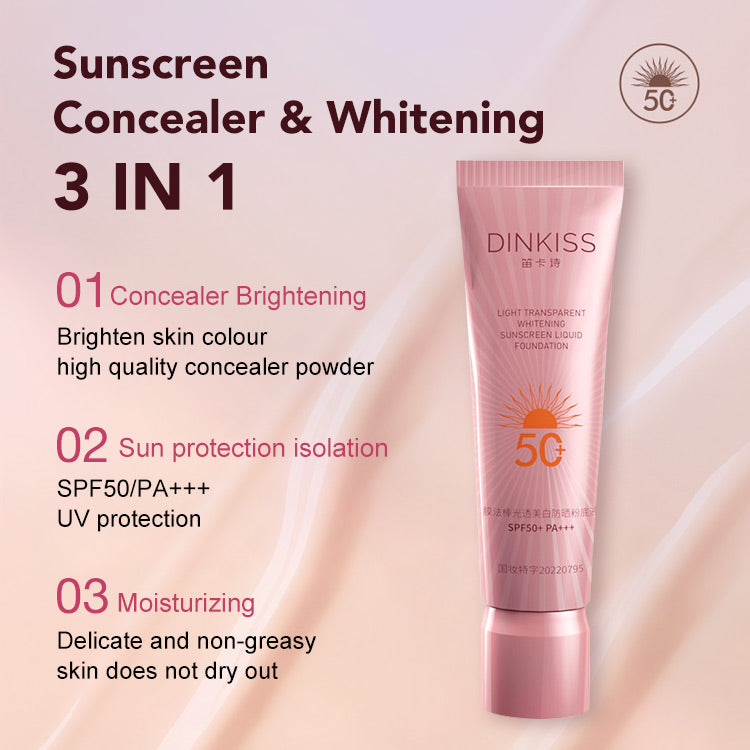 Achieves Korean flawless glass skin!Whitening Sunscreen Foundation