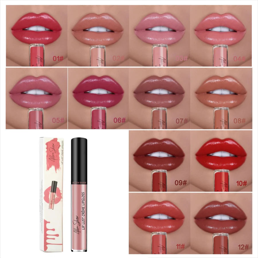 12 Colors Cream Texture Lipstick Waterproof 🔥 -BIG SALE