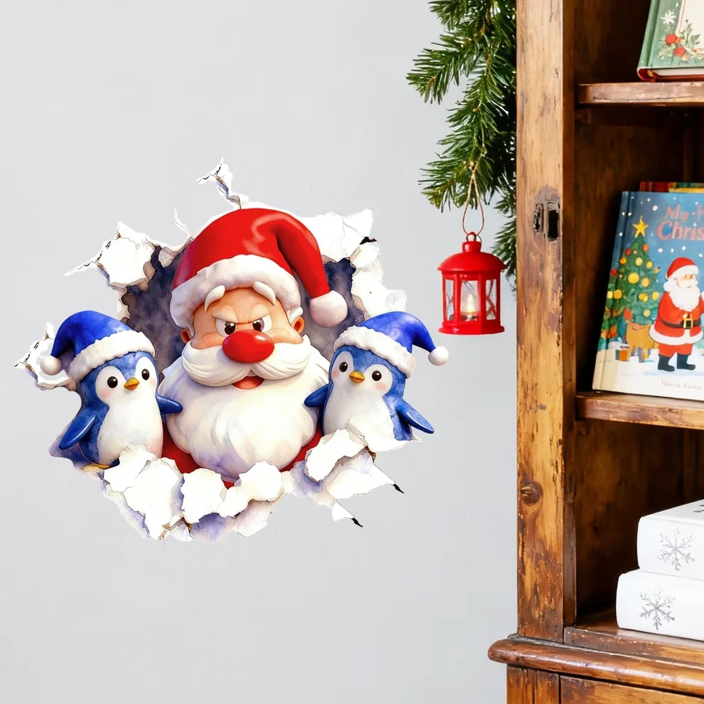 🎄❄️ Christmas Early-Bird Special – 50% Off!! 🎅 “Santa’s Surprise” 3D Wall Decal
