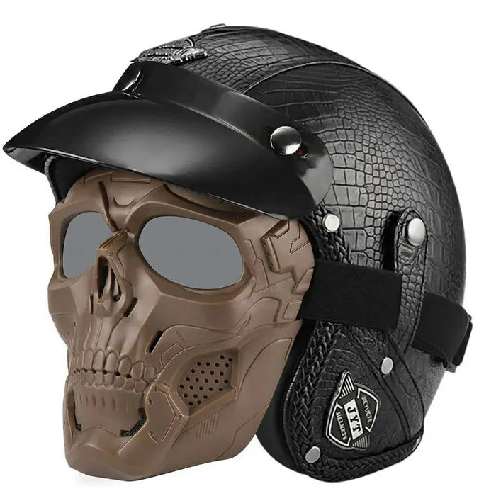 Retro jet motorcycle 3/4 riding helmet-I146