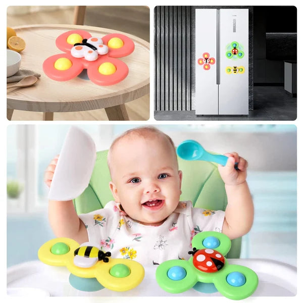 Suction cup spinner toys