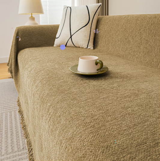 Four-season universal herringbone chenille sofa towel
