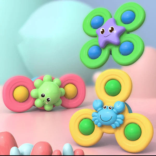 Suction cup spinner toys