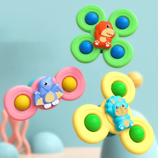 Suction cup spinner toys