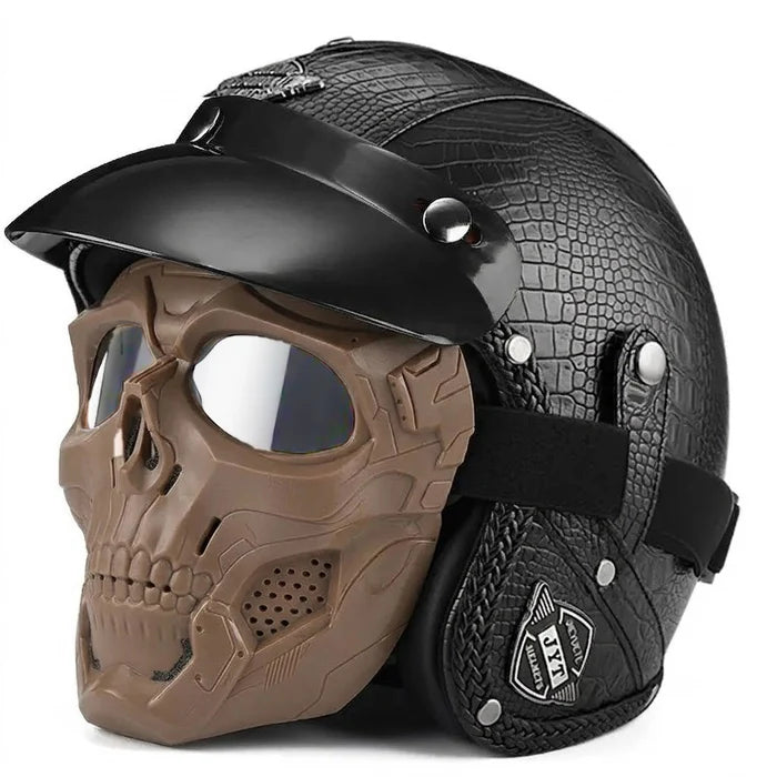 Retro jet motorcycle 3/4 riding helmet-I146