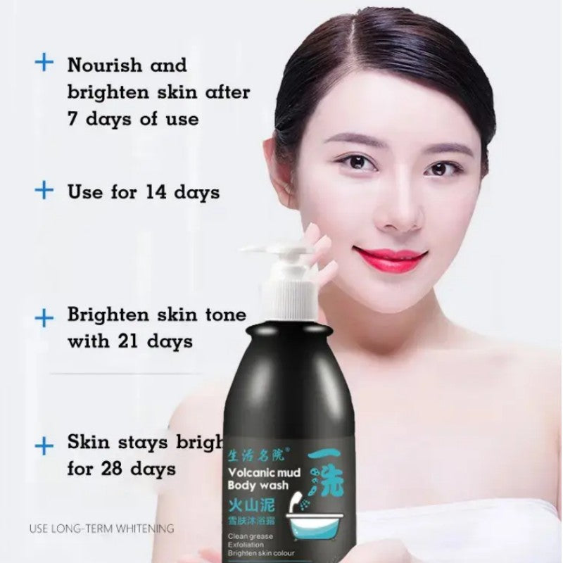 Volcanic mud shower gel