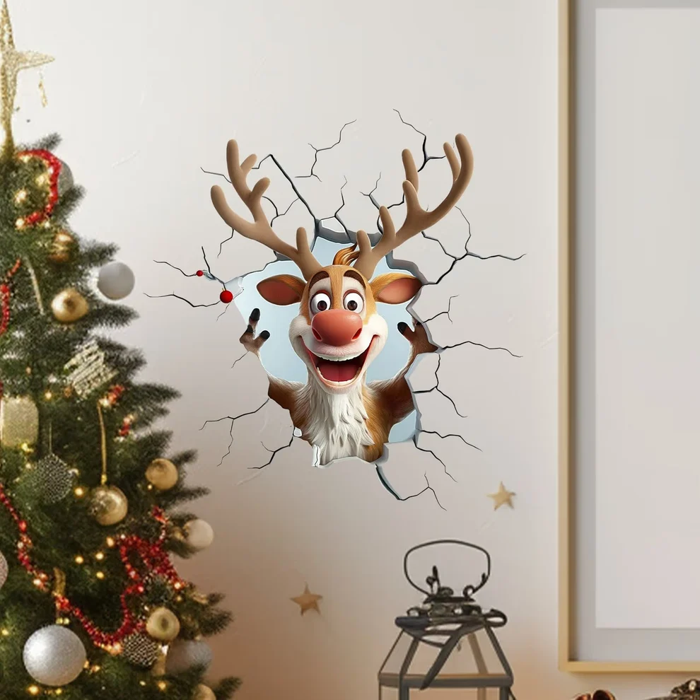 🎄❄️ Christmas Early-Bird Special – 50% Off!! 🎅 “Santa’s Surprise” 3D Wall Decal