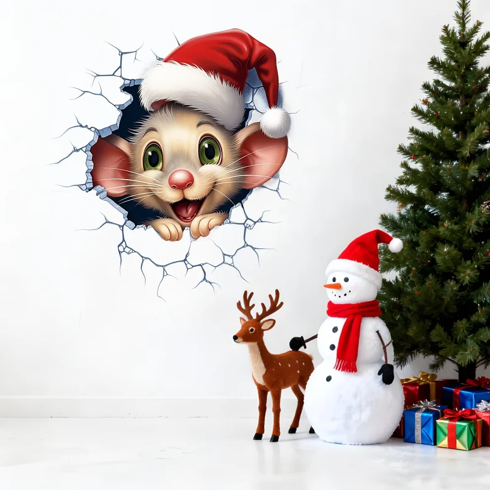 🎄❄️ Christmas Early-Bird Special – 50% Off!! 🎅 “Santa’s Surprise” 3D Wall Decal