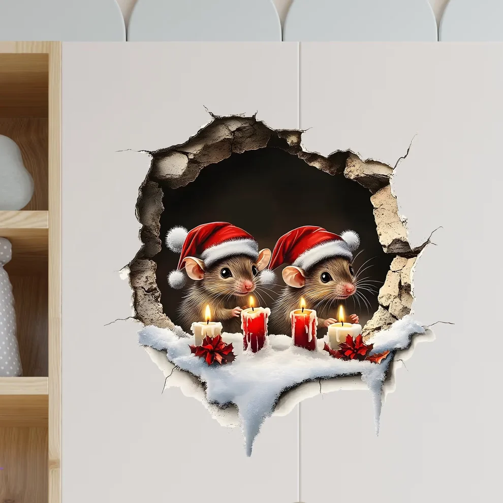 🎄❄️ Christmas Early-Bird Special – 50% Off!! 🎅 “Santa’s Surprise” 3D Wall Decal