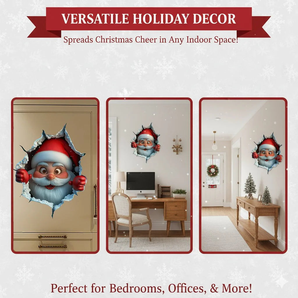 🎄❄️ Christmas Early-Bird Special – 50% Off!! 🎅 “Santa’s Surprise” 3D Wall Decal