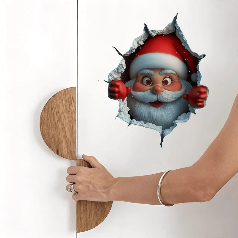 🎄❄️ Christmas Early-Bird Special – 50% Off!! 🎅 “Santa’s Surprise” 3D Wall Decal