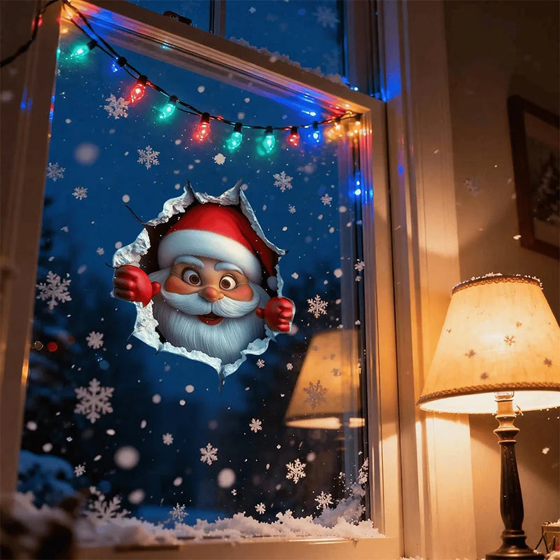 🎄❄️ Christmas Early-Bird Special – 50% Off!! 🎅 “Santa’s Surprise” 3D Wall Decal