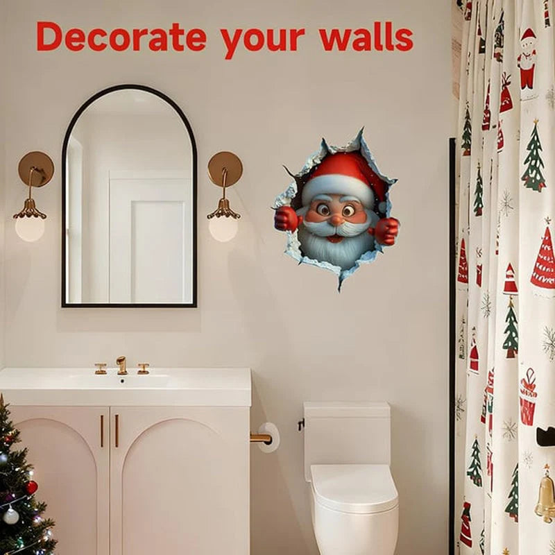 🎄❄️ Christmas Early-Bird Special – 50% Off!! 🎅 “Santa’s Surprise” 3D Wall Decal