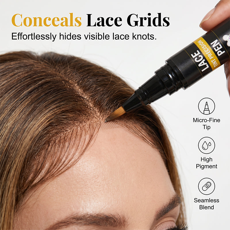 🥳2026 HOT SALE🥳💞50K+ SOLD! 🖊️💇 50% OFF! Professional Lace Tint Precision Pen – melts knots, conceals lace grids & dries fast. Natural scalp match for flawless wig installs! 🛡️✅