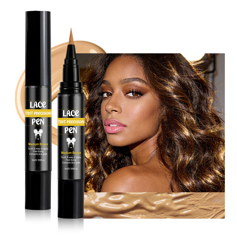 🥳2026 HOT SALE🥳💞50K+ SOLD! 🖊️💇 50% OFF! Professional Lace Tint Precision Pen – melts knots, conceals lace grids & dries fast. Natural scalp match for flawless wig installs! 🛡️✅