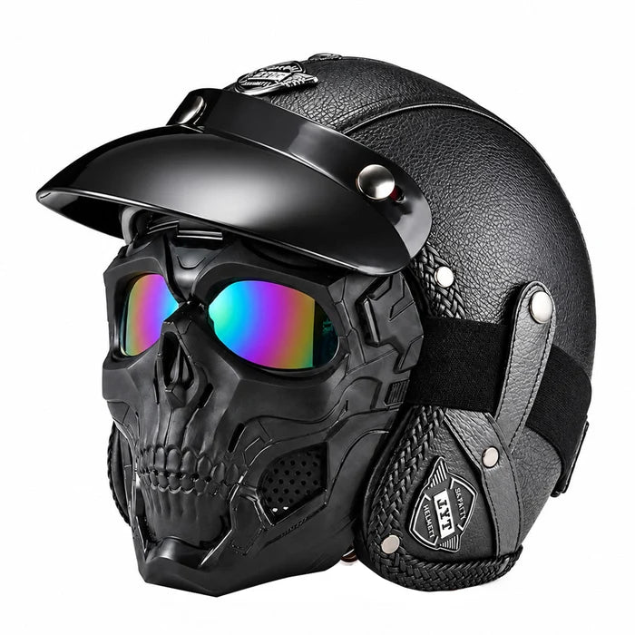 Retro jet motorcycle 3/4 riding helmet-I146