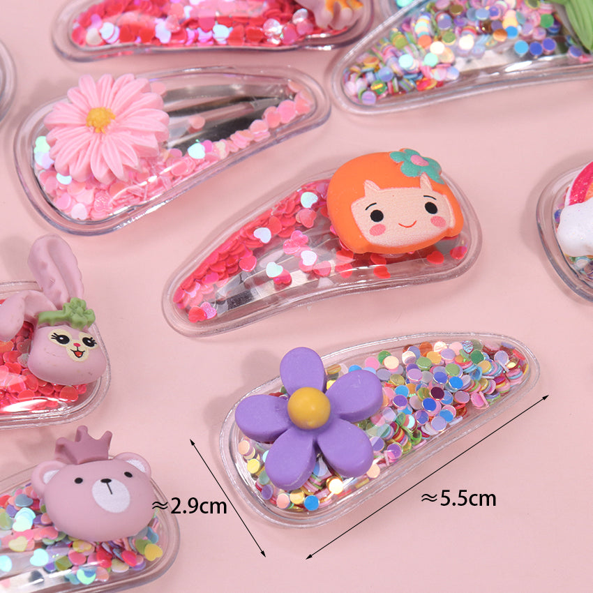 Confetti Hair Clip Set 10 Pcs