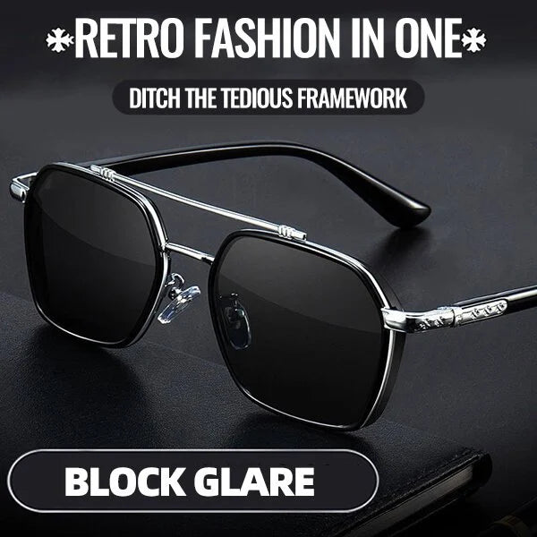 Double Beam Slim Retro PC Frame Optical Glass