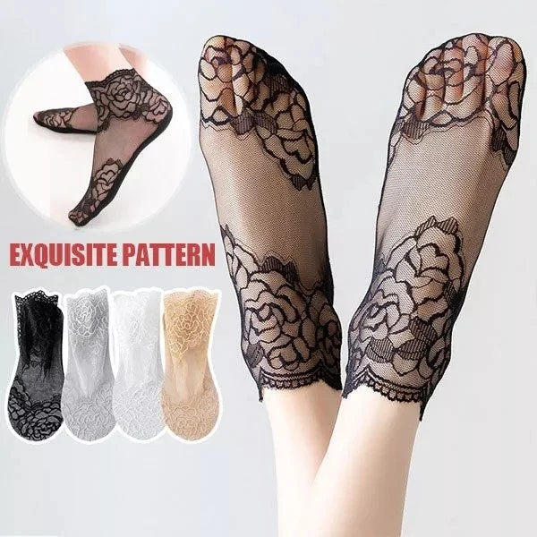 LADIES FASHION LACE SOCKS(5 PAIRS)