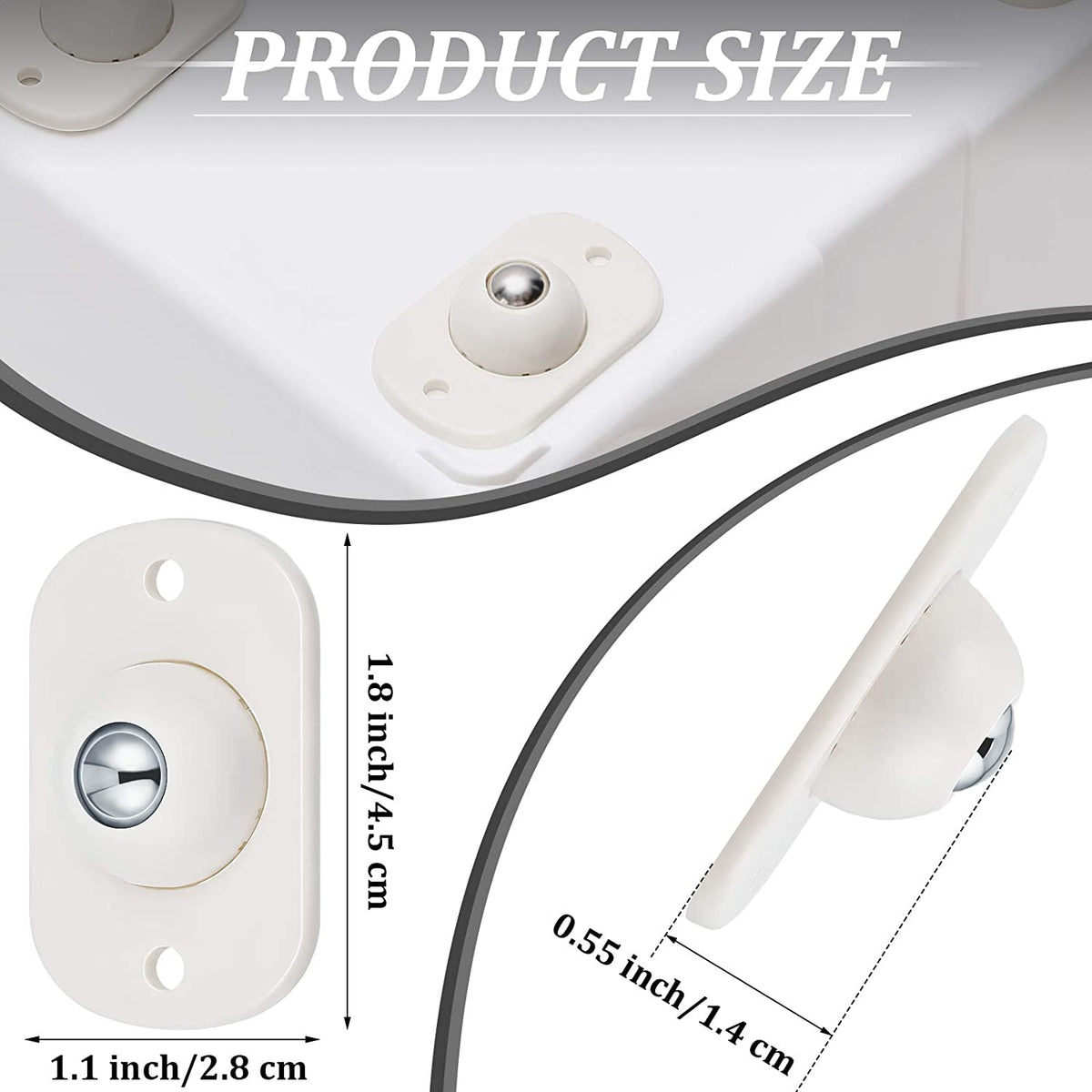 360 Degree Rotation Sticky Pulley 4 PCS