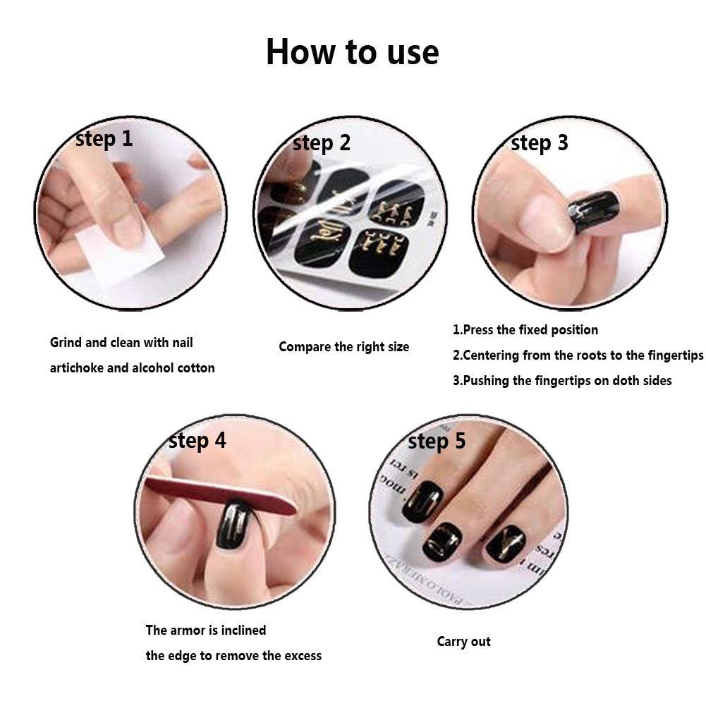 Glitter Nail Self Decals