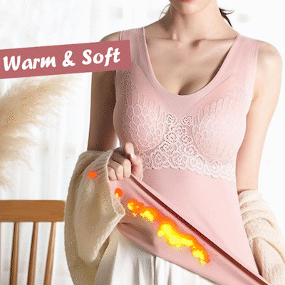 Thermal Fleece Cami Top With Built In Bra