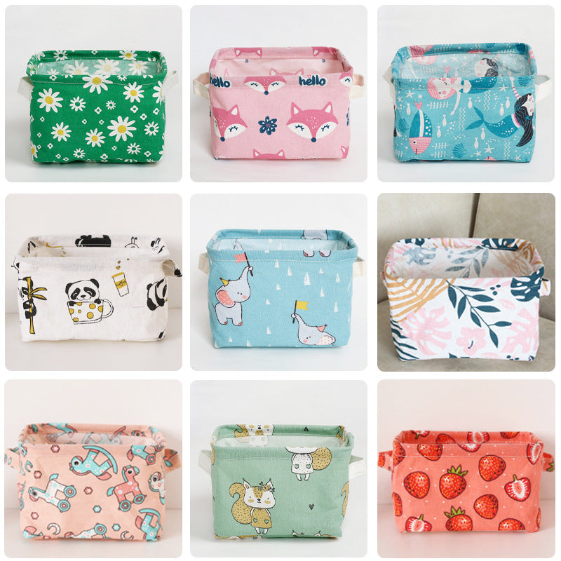Foldable Canvas Cartoon Storage Box
