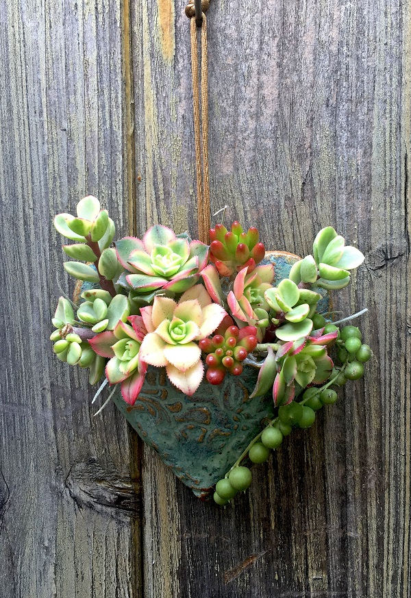 PLANTING SUCCULENT HEART POCKET PLANTER