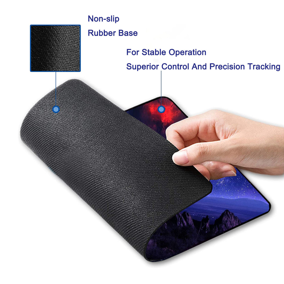 P143 Mouse Pad with Stitched Edge
