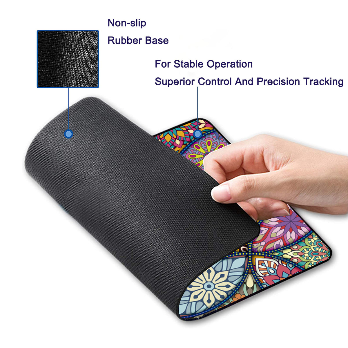 P159 Mouse Pad with Stitched Edge