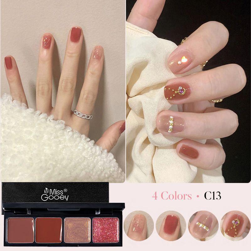 4 Colors Solid Gel Nail Polish